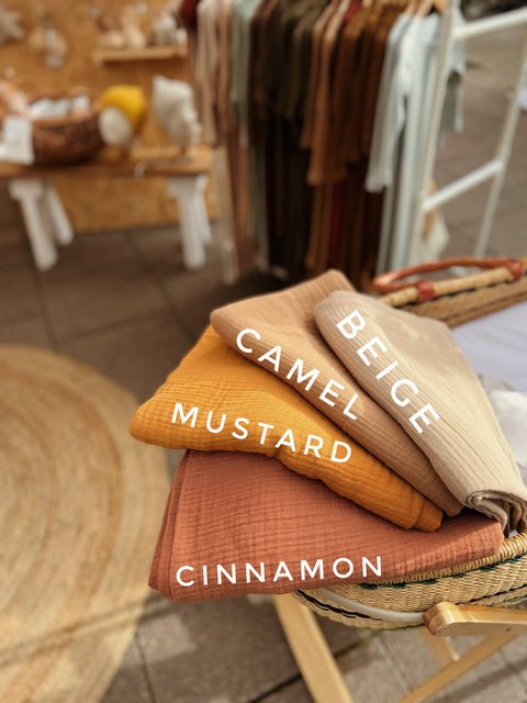 Ada Baby Organic Muslin Blankets Neutral Colours
