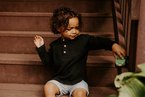 Crochet Baby Toy Car rattle - turquoise