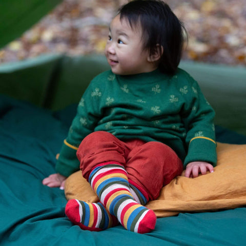 Little Green Radicals Rainbow Terry Boot Socks 2 Pack