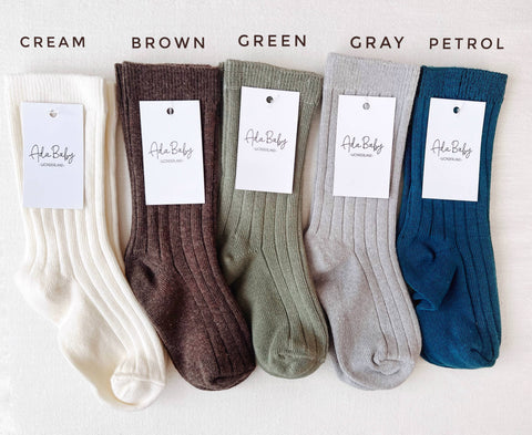 Ada Baby Ribbed High Knee Socks Baby and Toddler