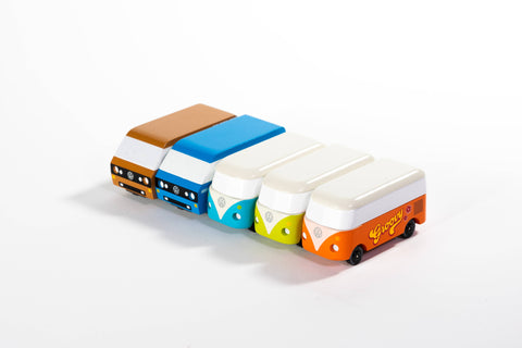 Candyvan - VW T1 Orange - Wooden Diecast Toy Car Candylab