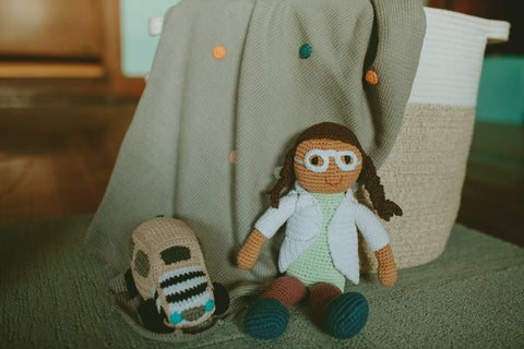 Crochet Baby Toy Pig rattle