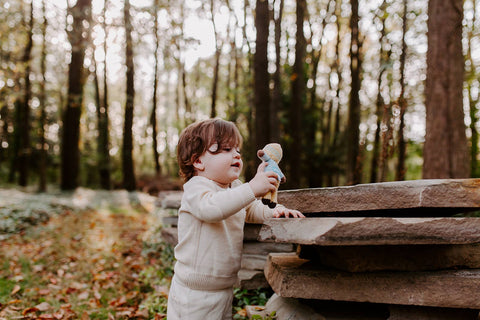 Crochet Baby Toy Pixie rattle  daffodil