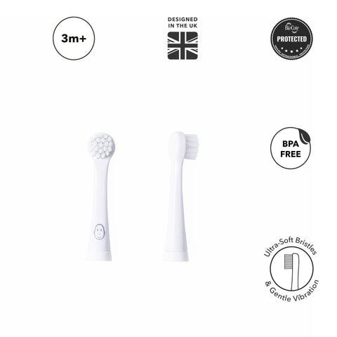 Matchstick Monkey Baby Electric Sonic Toothbrush Replacement Heads (2 Pack)