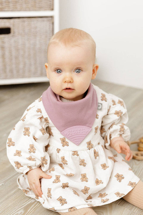 Cheeky Chompers Dusky Pink Neckerchew - Teething Dribble Bib  New Neutral range