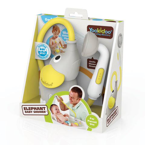 Yookidoo Yellow Elephant Shower –Interactive Water Bath Toy