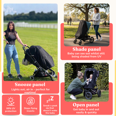 Snoozeshade Plus Extra -  Stroller And Buggy Sun/Sleep Shade