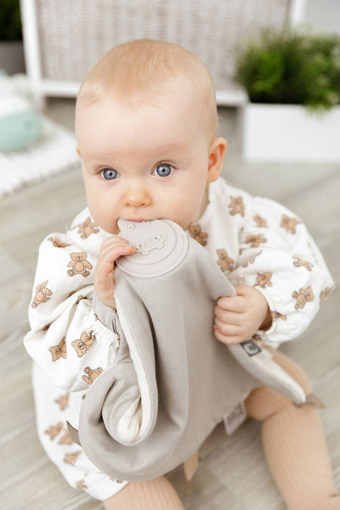 Cheeky Chompers Biscuit Neutral Comfortchew - Baby Comforter With Teether