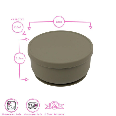 Baby Silicone Suction Bowl with Lid - By Tiny Dining