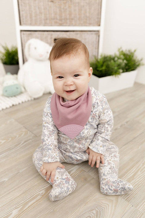 Cheeky Chompers Dusky Pink Neckerchew - Teething Dribble Bib  New Neutral range