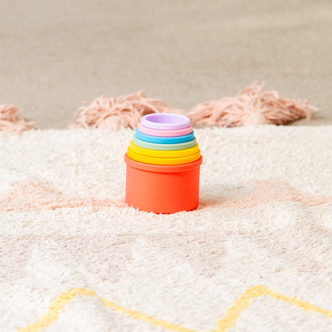 SiliSoft® Round Stacking Cups (Rainbow)
