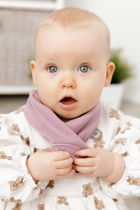 Cheeky Chompers Dusky Pink Neckerchew - Teething Dribble Bib  New Neutral range
