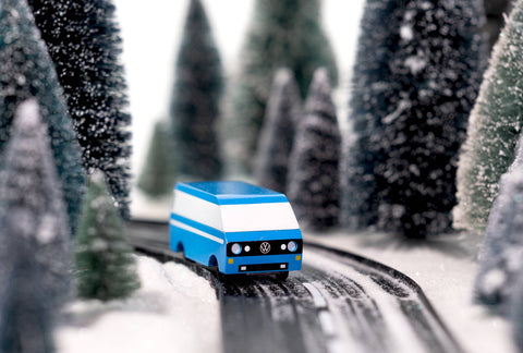 Candyvan - VW T3 Blue - Wooden Diecast Toy Car Candylab
