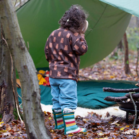 Little Green Radicals Rainbow Classic Natural Rubber Rain Boots