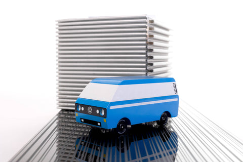 Candyvan - VW T3 Blue - Wooden Diecast Toy Car Candylab