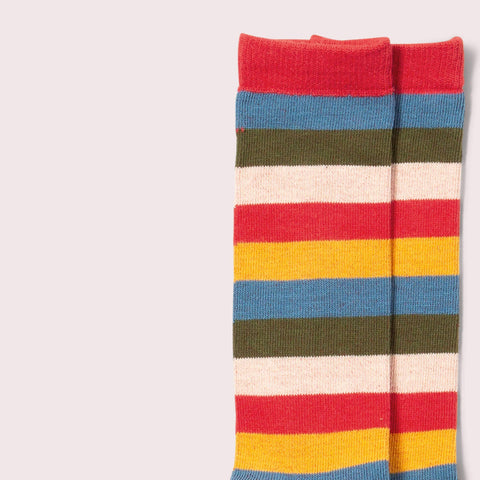 Little Green Radicals Rainbow Terry Boot Socks 2 Pack