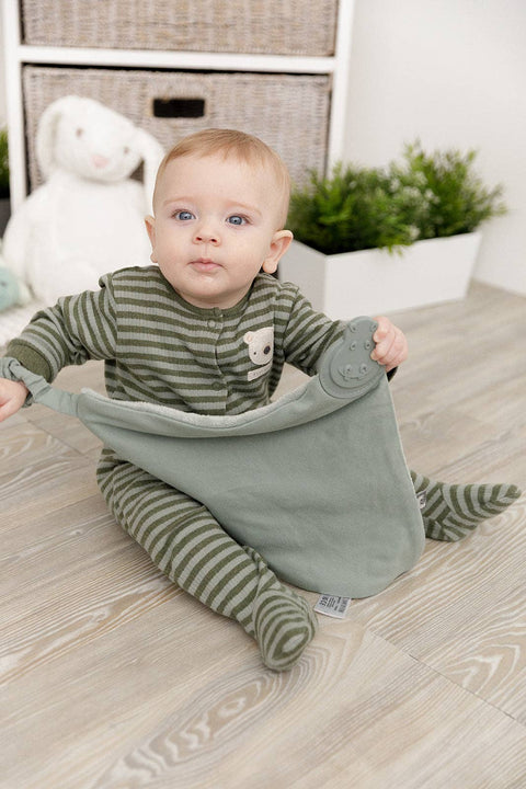 Cheeky Chompers Sage Neutral Comfortchew - Baby Comforter With Teether