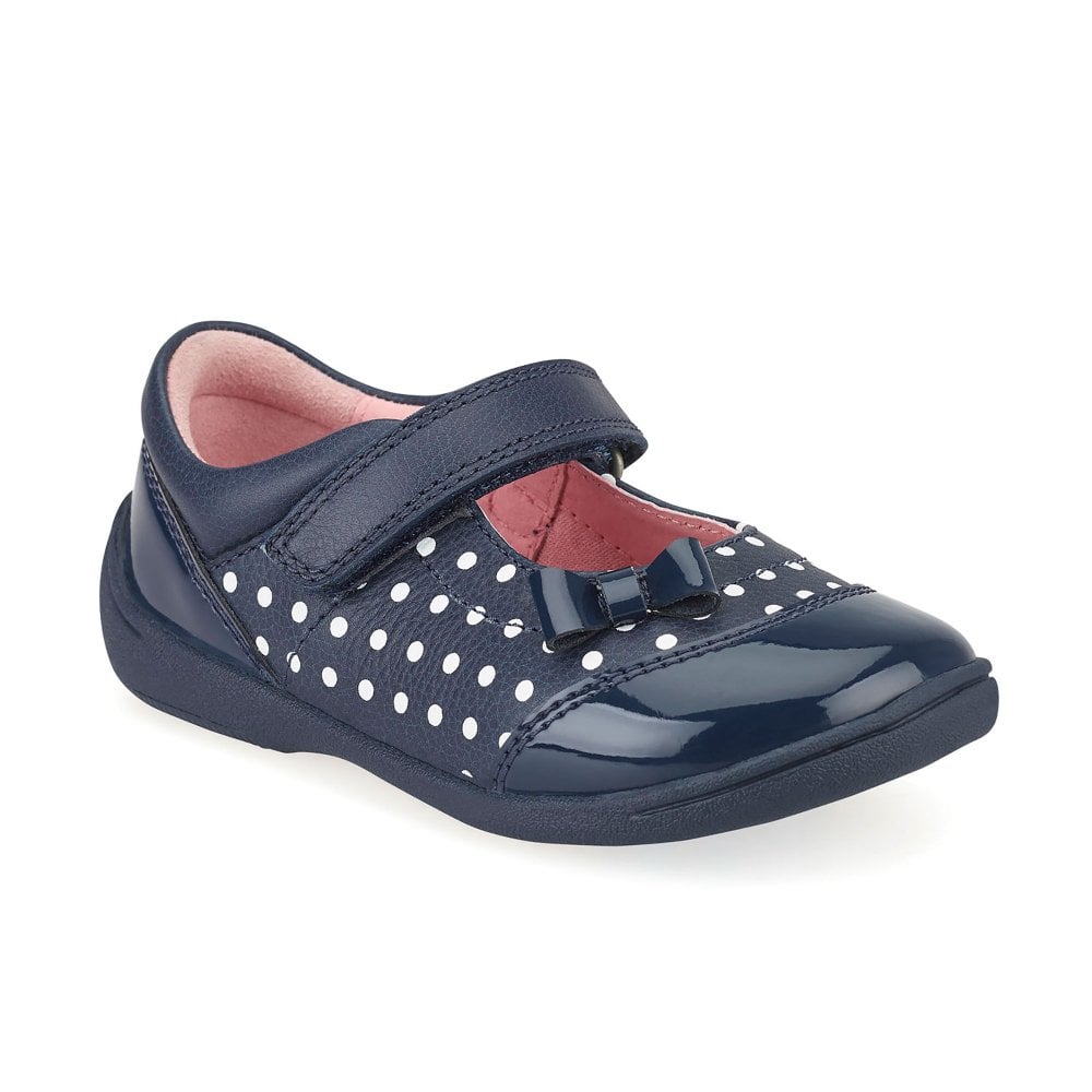 Twizzle Navy Polka Dot Leather/Patent