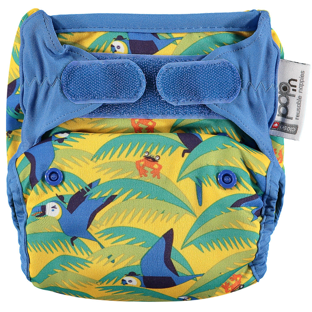 Pop-In Single Printed Nappy Bamboo Parrot