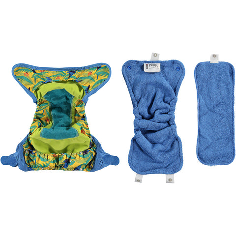 Pop-In Single Printed Nappy Bamboo Parrot