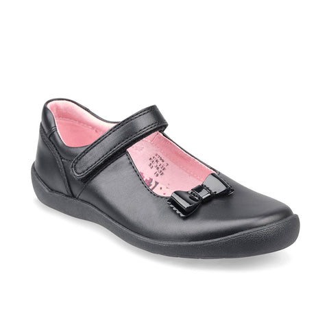 Start-Rite Giggle Black Leather School Shoe
