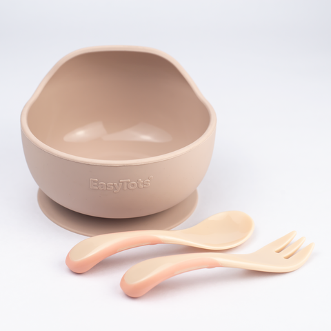 EasyTots Suction Bowl Mauve (with cutlery)