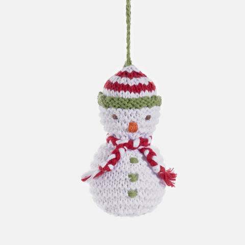 Pebblechild Knitted Christmas Decoration Snowman