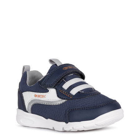 Geox B RUNNER B. B - MESH+GEOBUCK NAVY/ORANGE