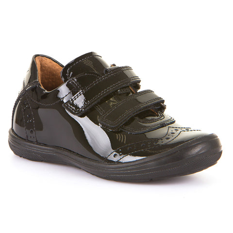 Froddo Black Patent Velcro School Shoe Mia-D G3130117-1