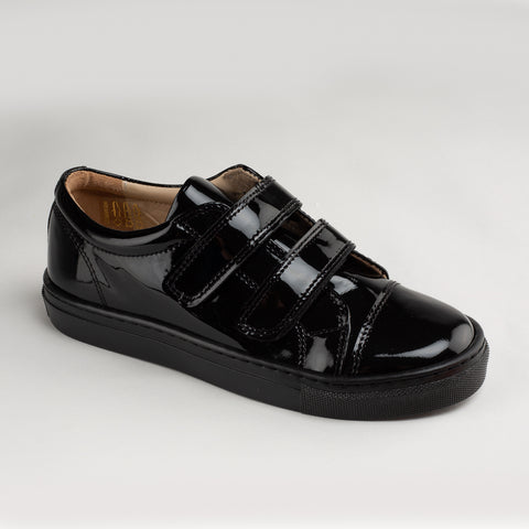 Petasil School Shoes, Pose Black Patent