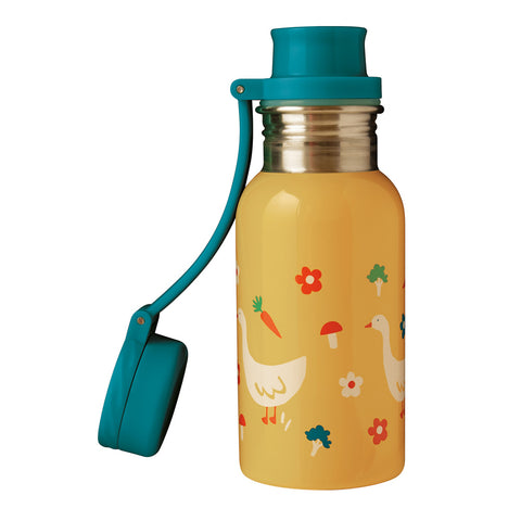 Frugi Splish Splash Steel Bottle, Bumblebee/Duck