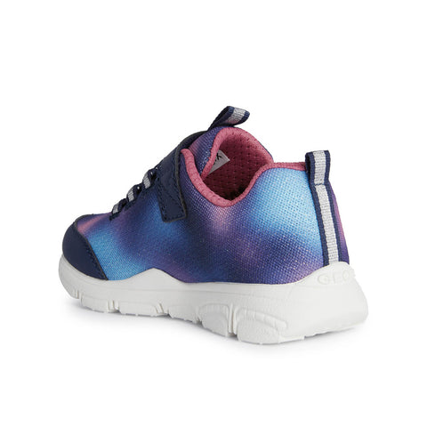 Geox J New Torque Girl Navy/Fuchsia Trainers