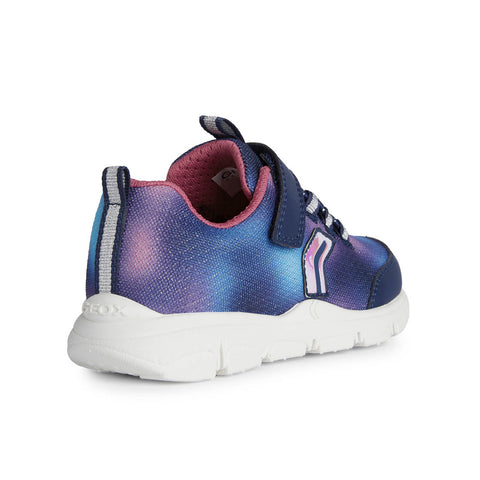 Geox J New Torque Girl Navy/Fuchsia Trainers