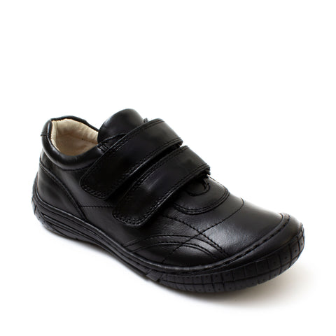 Petasil School Shoes, Luke Black Leather