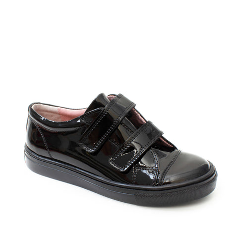 Petasil School Shoes, Palmira Black Patent