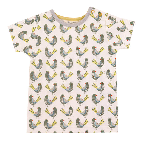Pigeon Short sleeve T-shirt (AOP) birds - green
