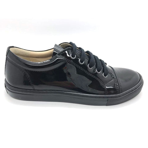 Petasil School Shoes, Peel Black Patent